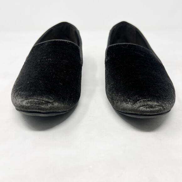 [Birdies] Starling Charcoal Gray Python Print Velour Slip On Loafer Flats Sz 6.5 - Picture 8 of 12